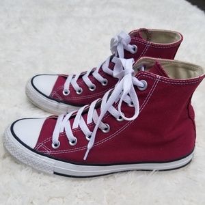 Maroon Converse High Tops